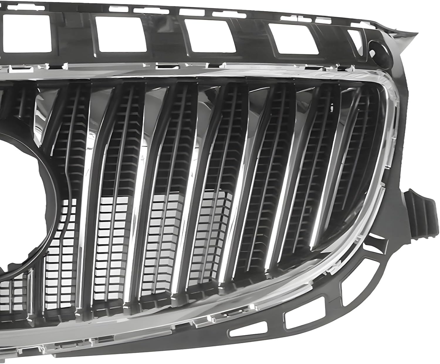 Front Bumper Grille Chrome Grill, Compatible with Buick Regal 2014-2017, Front Grille Cover Car Accessories