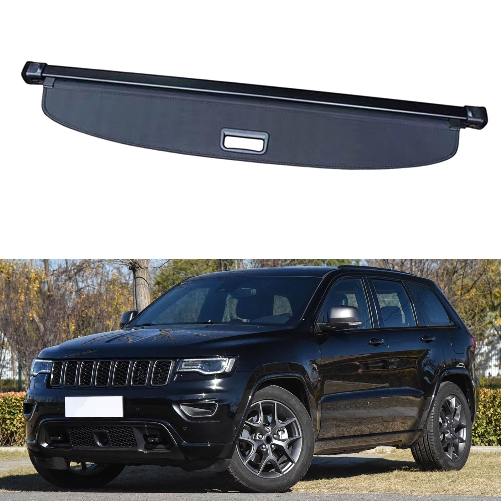 SXLGDW Car Retractable Rear Trunk Parcel Shelf,Compatible with Jeep Grand Cherokee 7 Seats 2022-2027,Car parts
