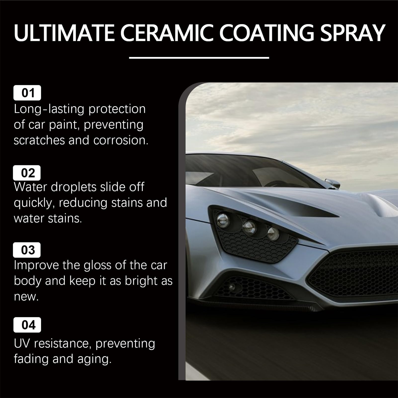 Spray de Recubrimiento para Vehículos,Recubrimiento Cerámico Para Vehículos 120ml | Pinturas y Bases para Autos, Camiones, Motocicletas Parabrisas y Detallado