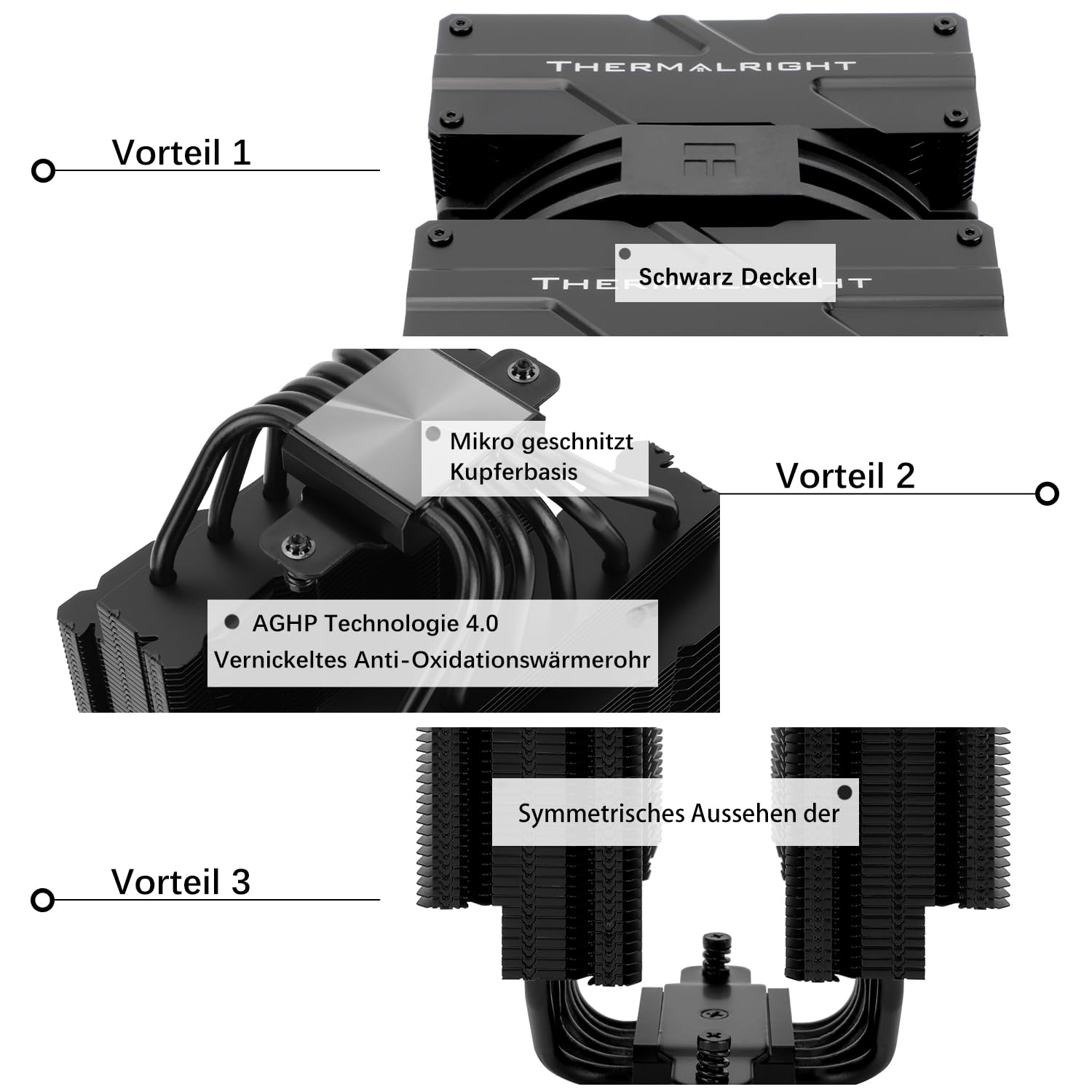 Chłodzenie CPU TR-Thermalright Peerless Assassin 140 Black, Podwójna wieża z 6 rurkami ciepła, Podwójne wentylatory PWM 1500 RPM,Czarna górna pokrywa,dla AM5/AM4 oraz Intel LGA1851/1700/115X/1200/2011