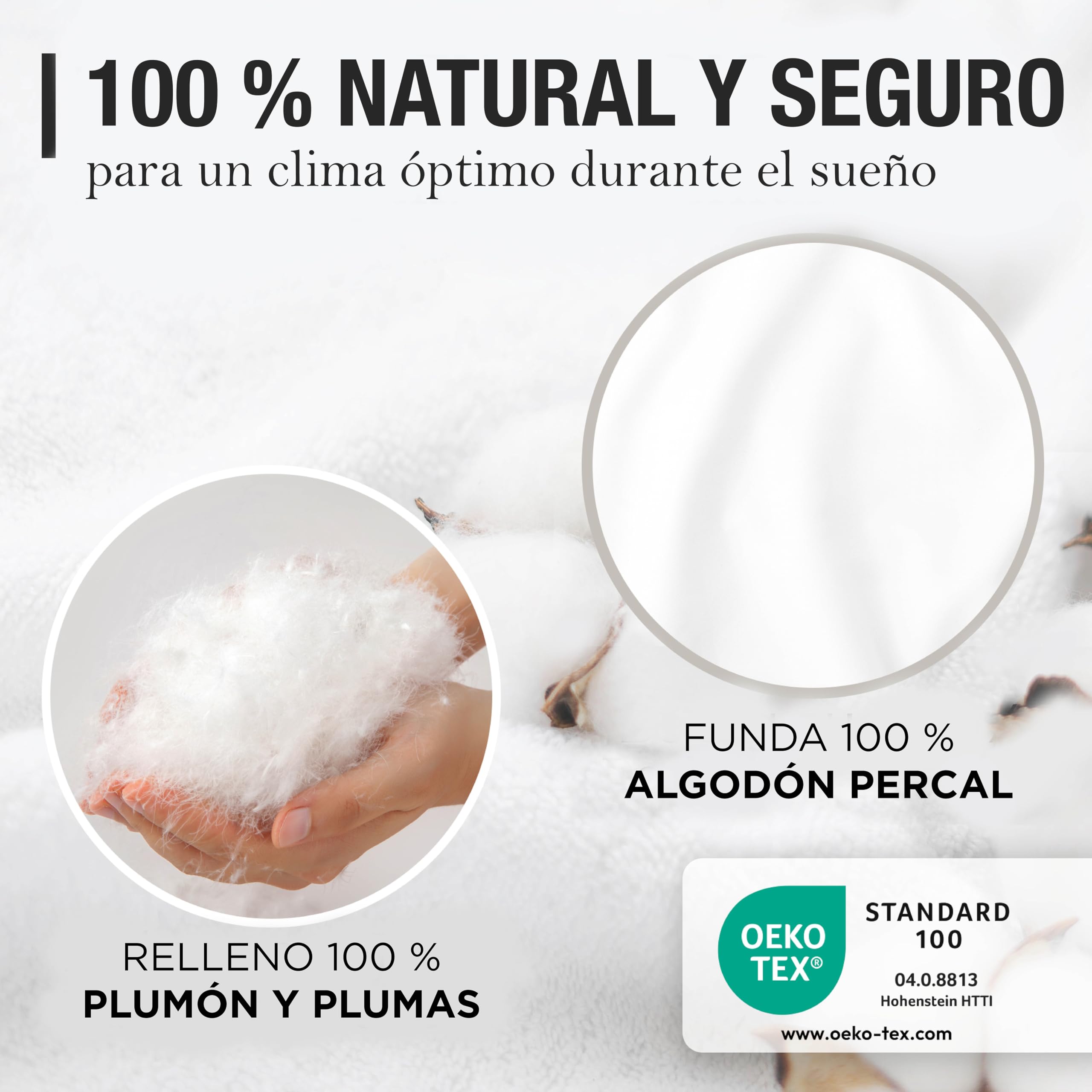 KNERST Edredón Verano 260x240 - Relleno Nórdico de Plumas y Plumón - Edredón Cama - Edredones Plumas - Nórdico Ligero Transpirable Lavable - Certificado Ökotex