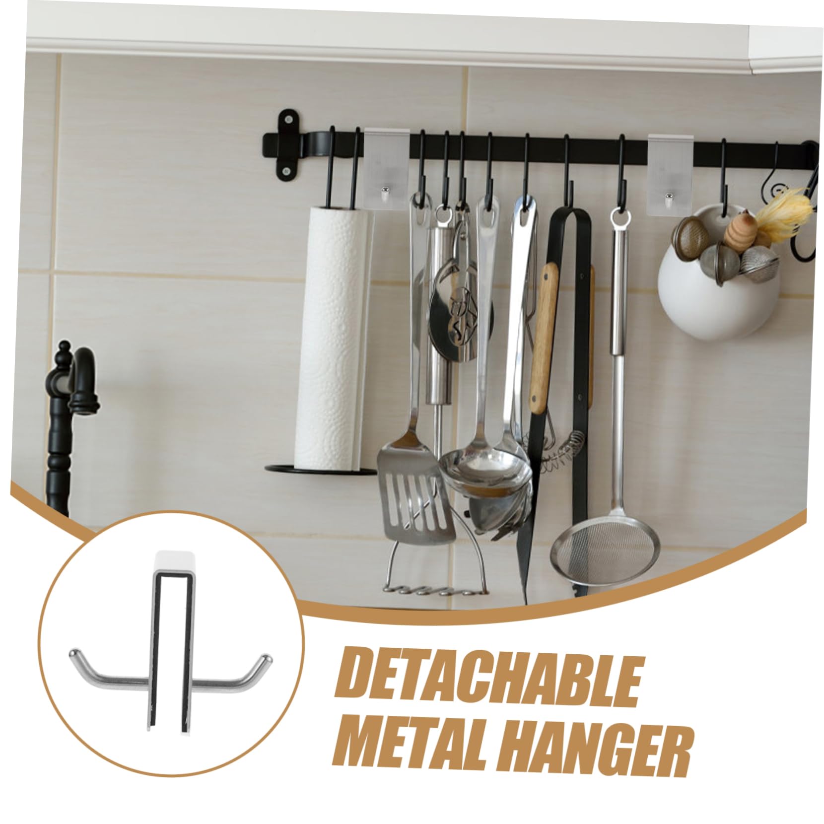 OSALADI 5piezas Gancho De Puerta Doble Para Baño Soporte Inoxidable Resistente Sin Perforación Para Colgar Toallas Cocinas Dormitorios y Oficinas