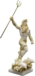 Poseidon Greek God of The Sea Neptune Statue Sculpture Figurine Handmade 6.7in - 17 cm