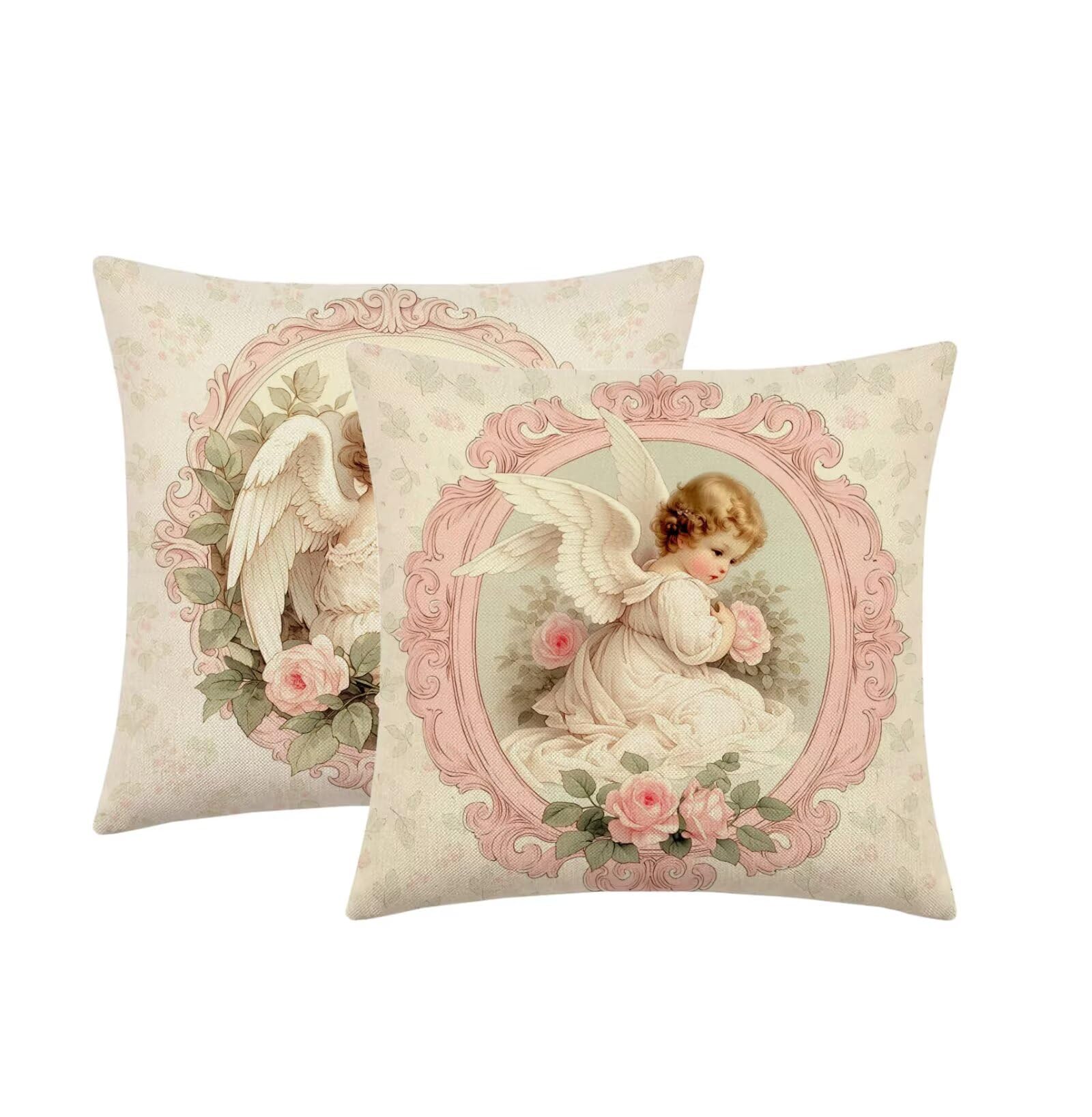 Federe per Cuscino, Cuscini per Divano 65x65cm Set di 2 Carino ala