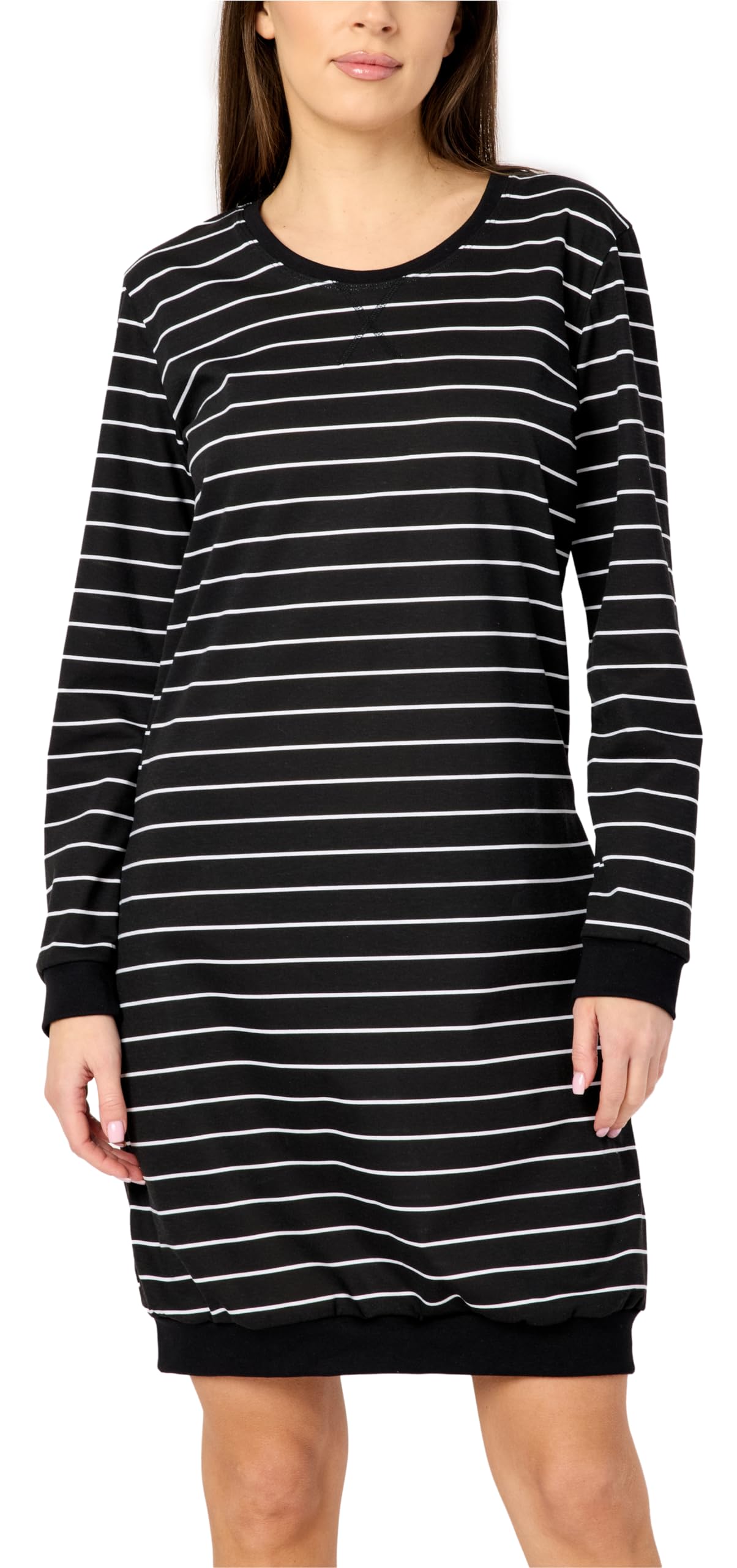 Merry Style Damen Nachthemd Langarm aus Baumwolle MS10-180