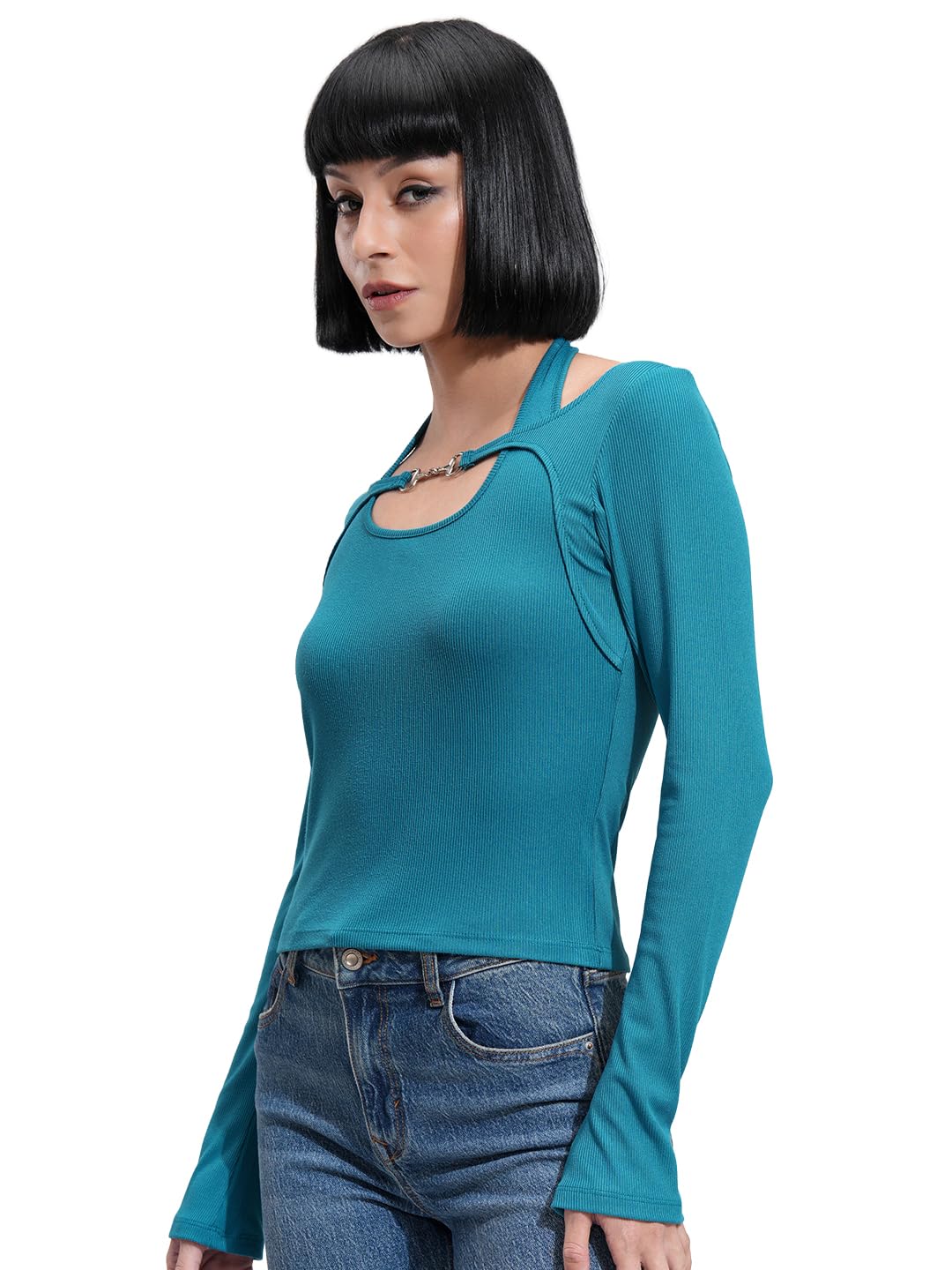 tokyo talkies Women's Solid Regular Fit Tops-picture-43