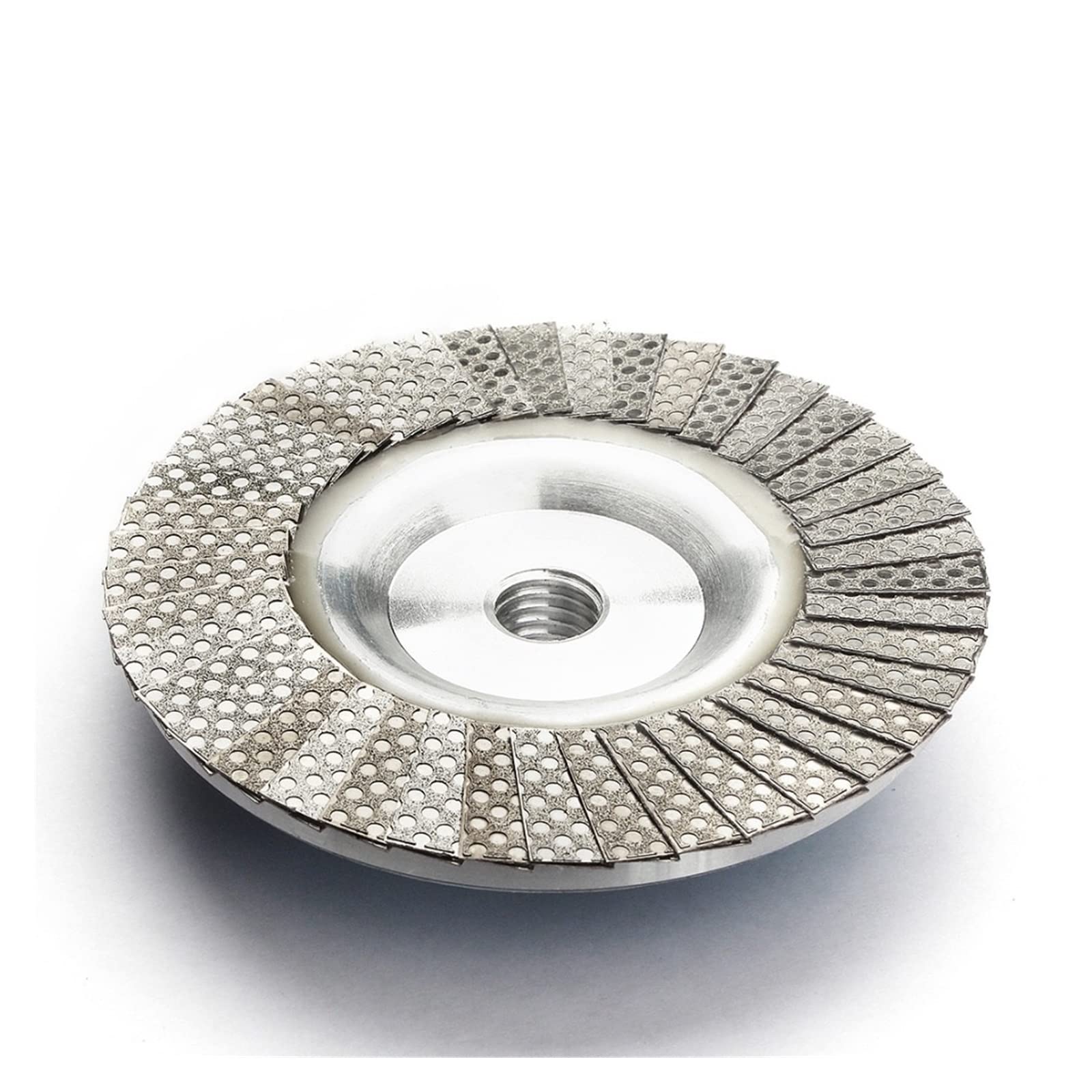 Disco diamantato Disco lamellare diamantato 4 Pollici M14 o 5/8-11 Adattatore in Metallo con Filettatura Diamantata Disco abrasivo Disco abrasivo elettrolitico diamantato(5-8-11,200)