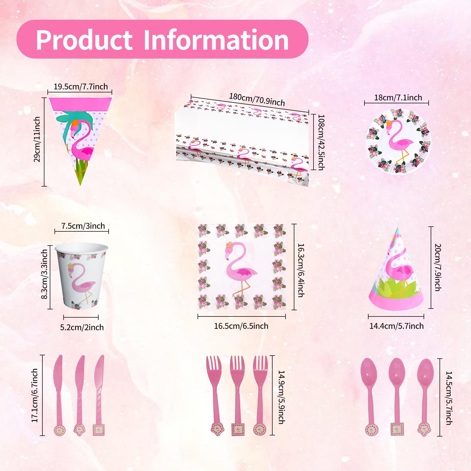 Flamingo Party Dekoration Set - 78-teiliges Premium Set Für Perfekte Mottopartys