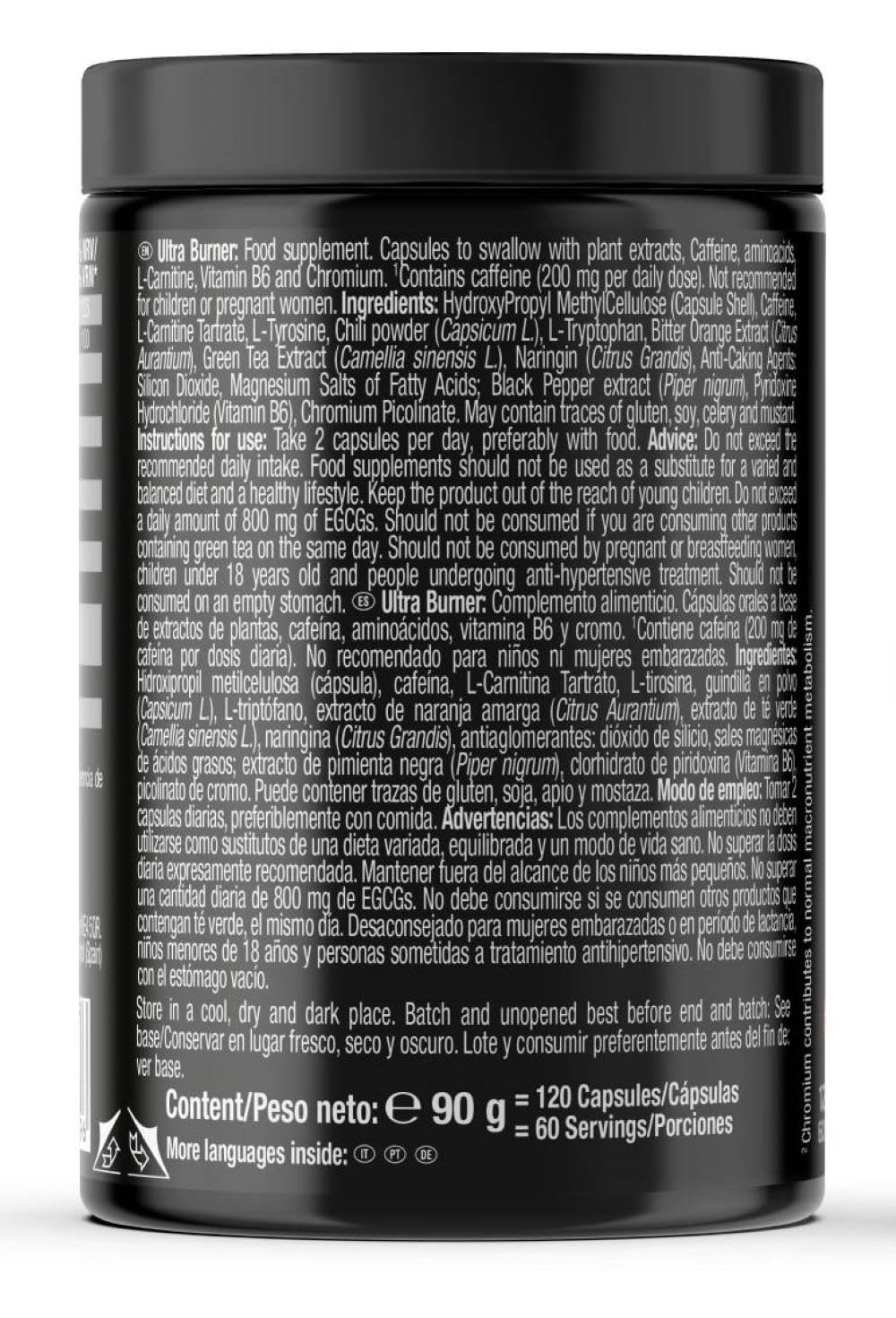 Weider Integratore Alimentare a Base di Estratti Vegetali, Triptofano, Tirosina, Carnitina e Caffeina - 120 capsule