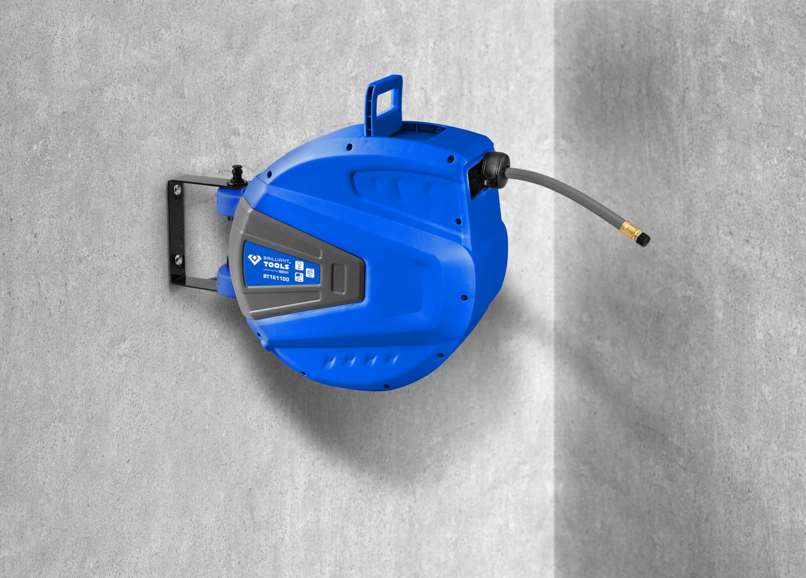 BRILLIANT TOOLS BT161100 DL-Schlauchaufroller Ø10mm, Anschluß 3/8 Zoll, PVC [Powered by KS TOOLS]