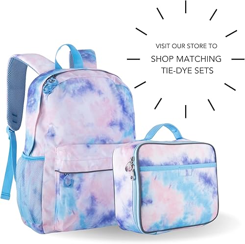 Miniatura 6 de Fenrici - Mochila para niñas, niños y adolescentes, mochila reciclada para laptop, de 16 x 13.5 pulgadas, Computadora portátil, 16", Tie Dye rosa
