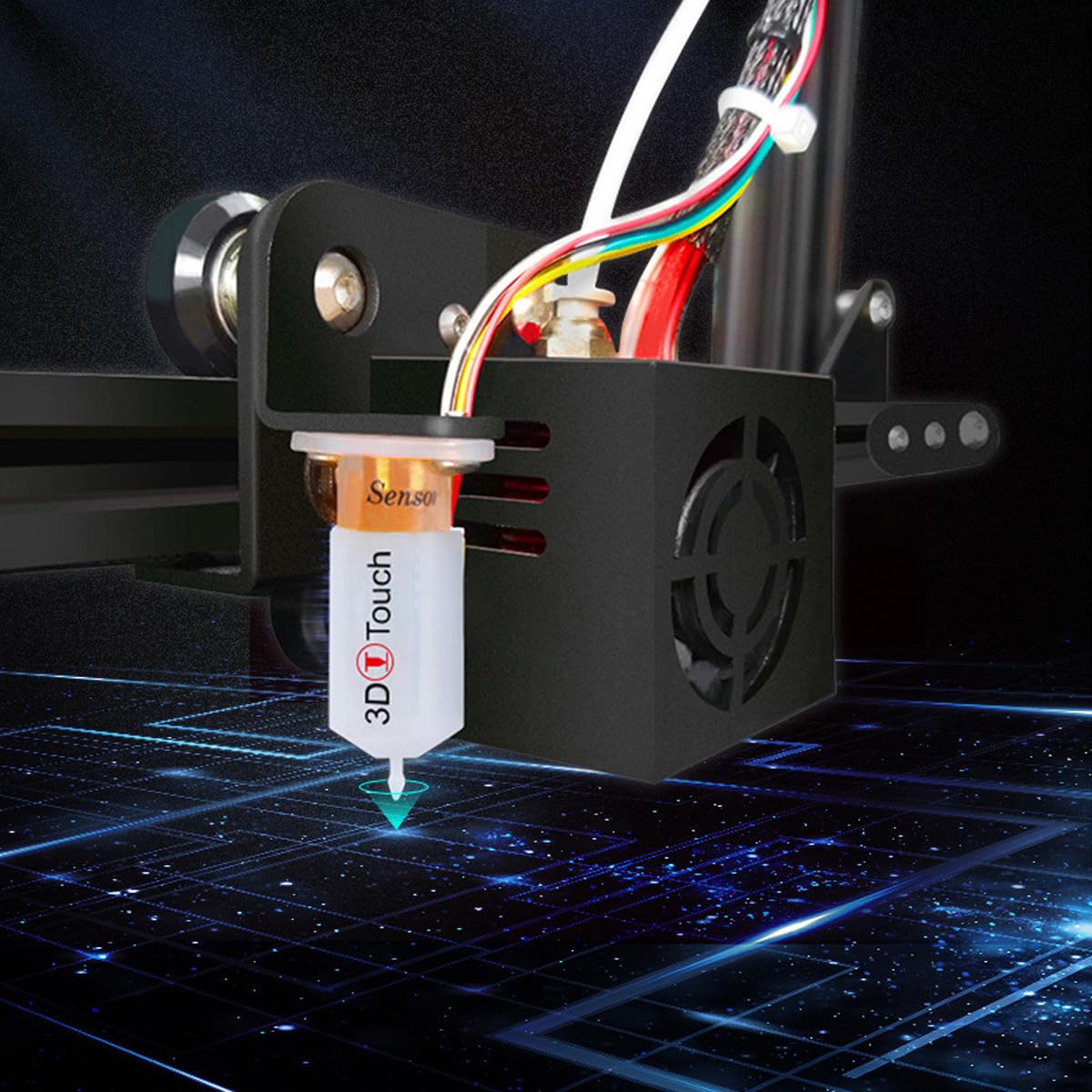 DollaTek Czujnik równo?ci 3D Touch V3.2 do drukarki 3D z 4 nó?kami, kompatybilny z seriami 3/5 CR-10/CR-10 V3 A10/A20/A30, do zestawu BL-Touch, d?ugi kabel