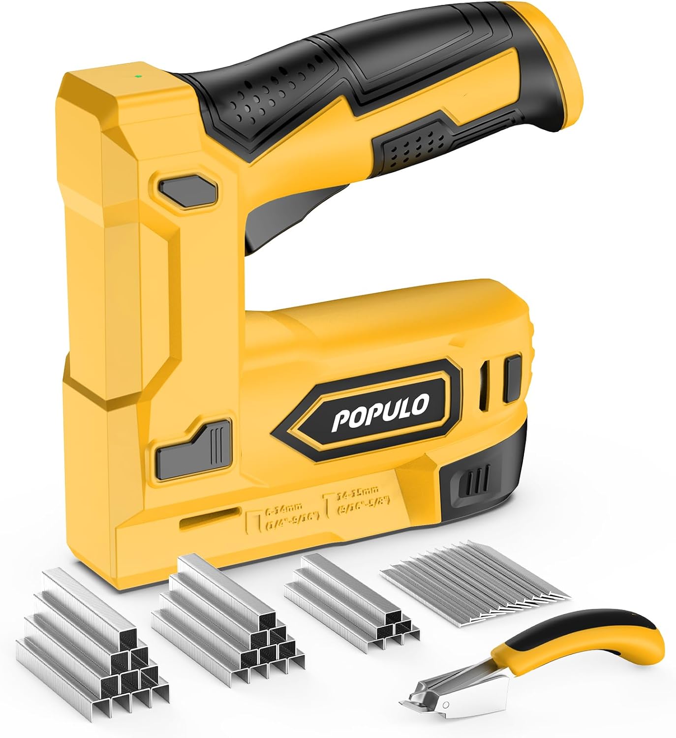POPULO Pink Cordless Staple Gun, 2-in-1 Nail Gun Battery Powered with 2600Pcs Staples and Nails, 4V Brad Nailer Tacker Electric Stapler for Upholstery, Material Repair, Carpentry, Wood, DIY