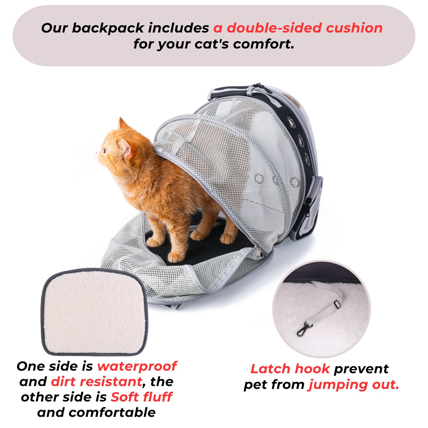 Amazon.com : Lollimeow Cat Carrier Backpack, Expandable Bubble Pet