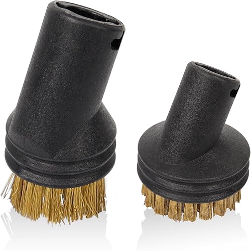 Miniatura 1 de BILITOOLS Juego de cepillos de 2 piezas de limpiador de vapor que incluye 2 cepillos redondos de latón