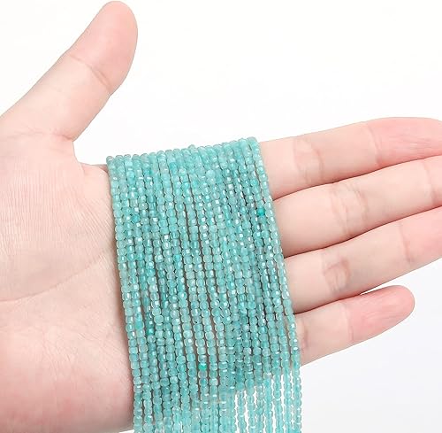 Miniatura 7 de WTIAN Cuentas de piedra preciosa natural, cuentas sueltas espaciadoras para hacer joyas, pulseras, collares, aretes (0.079 pulgadas), mezcla de