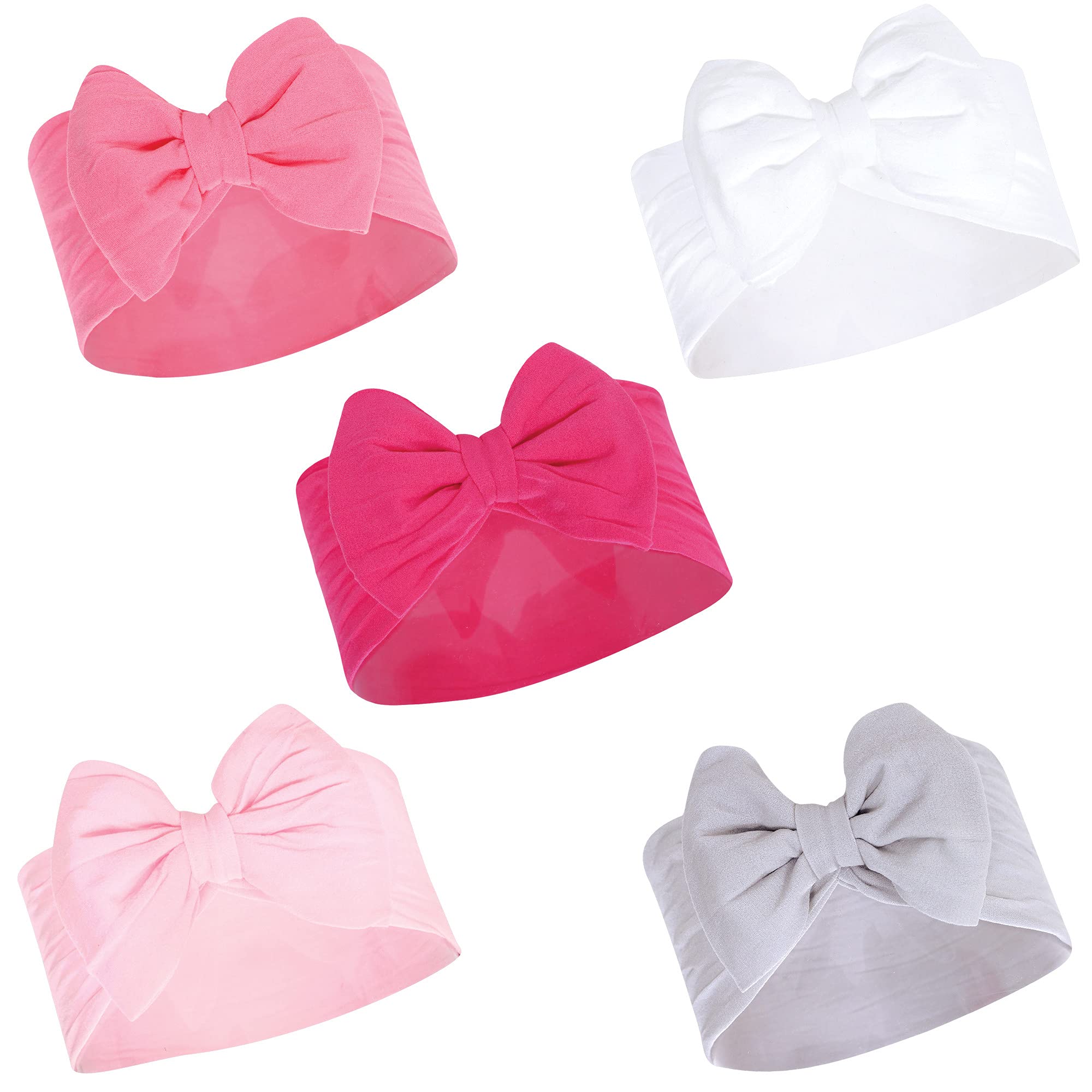 Hudson Baby Cotton and Synthetic Headbands, Size 0-24 Months