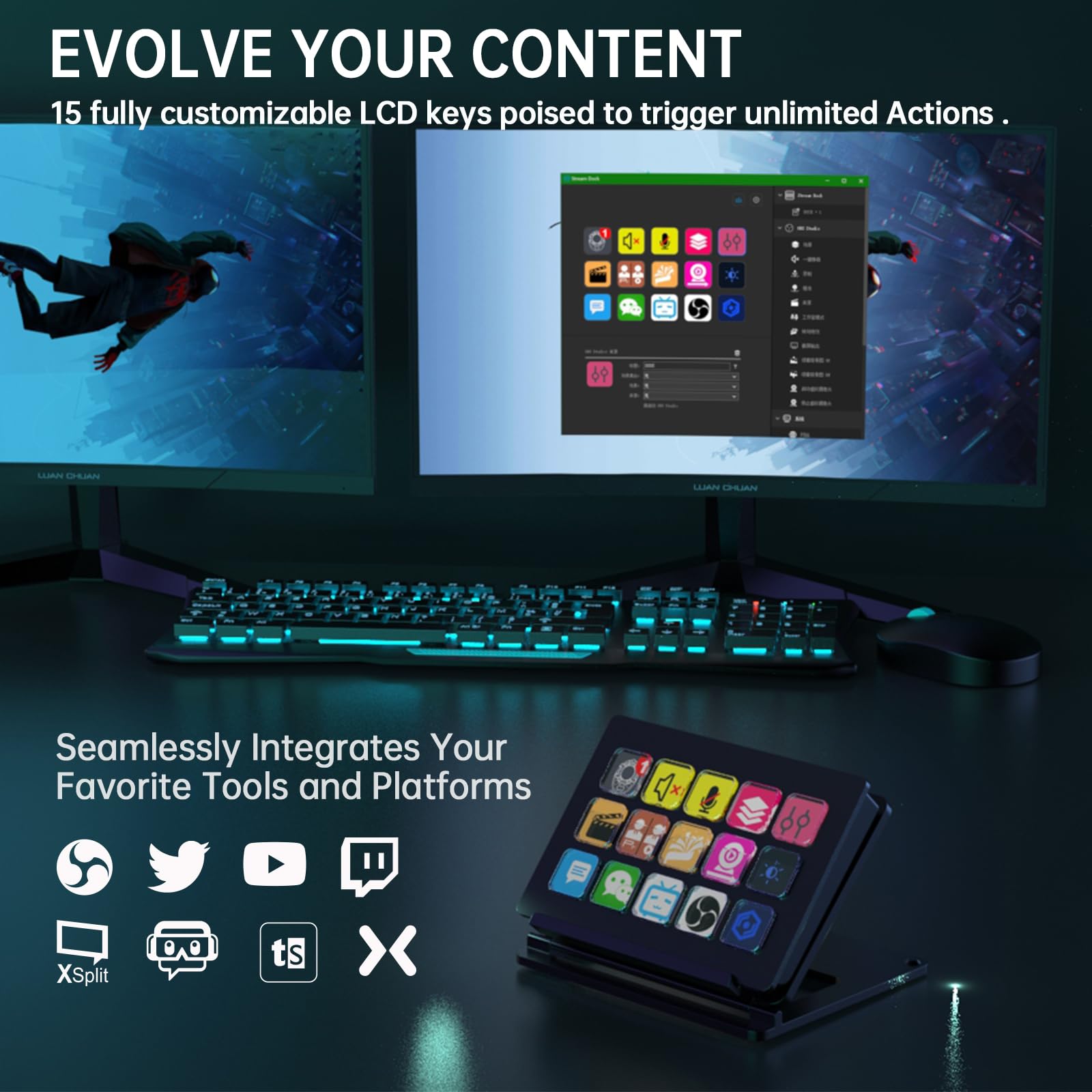 Amazon.com: MT-VIKI Stream Controller Deck with 15 Macro Amazon.com: MT-VIKI Stream Controller Deck with 15 Macro