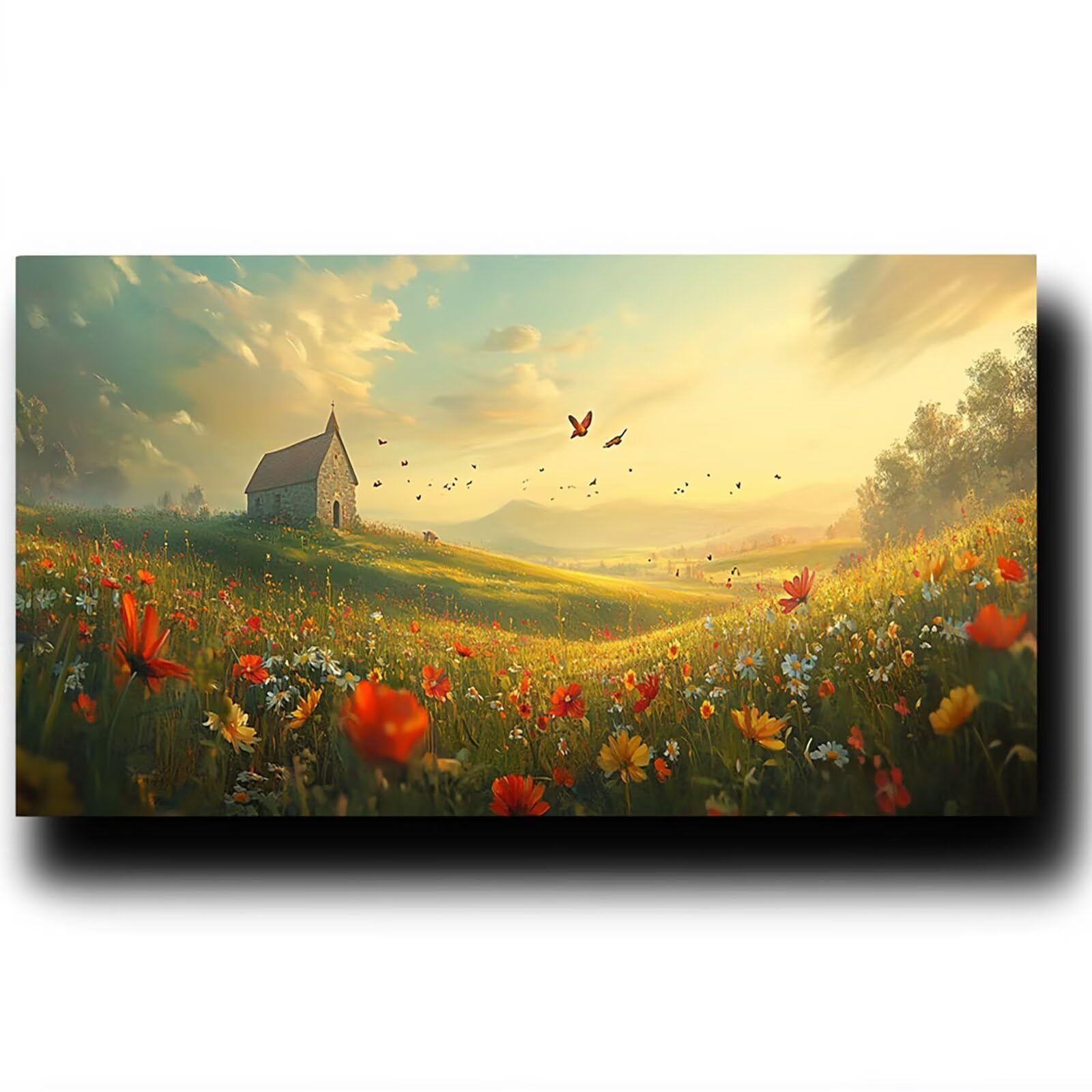 DIY Malen nach Zahlen Erwachsene Blume Malen nach Zahlen ab 7 jahre Mädchen Schmetterling Kreativ set für Erwachsene mit Leinwand Acrylfarben set und Pinsel,Bastelset zum Bemalen,Wanddeko 80X160cm 7-J