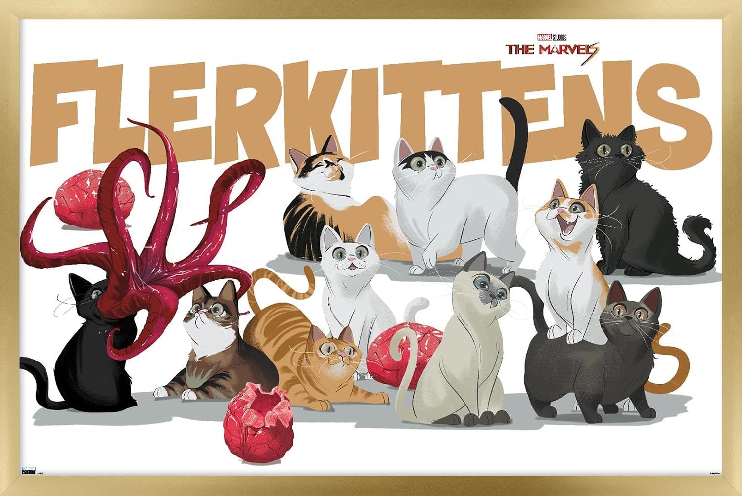 Marvel The Marvels - Flerkittens Wall Poster, 34L" x 22.4W", Premium Unframed Version