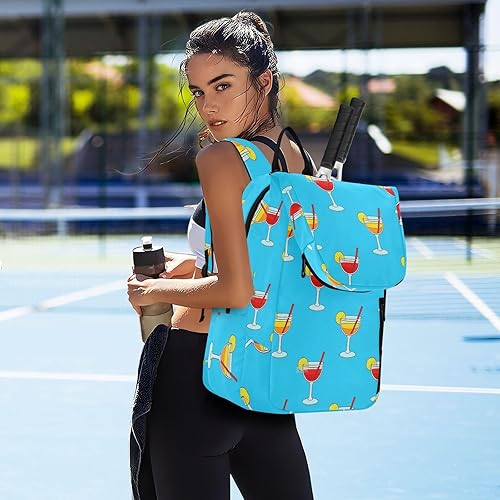 Miniatura 7 de Mochila de tenis para adultos transpirable verano limón bebida azul deportes tenis bádminton bolsa para mujeres hombres raquetas de tenis para