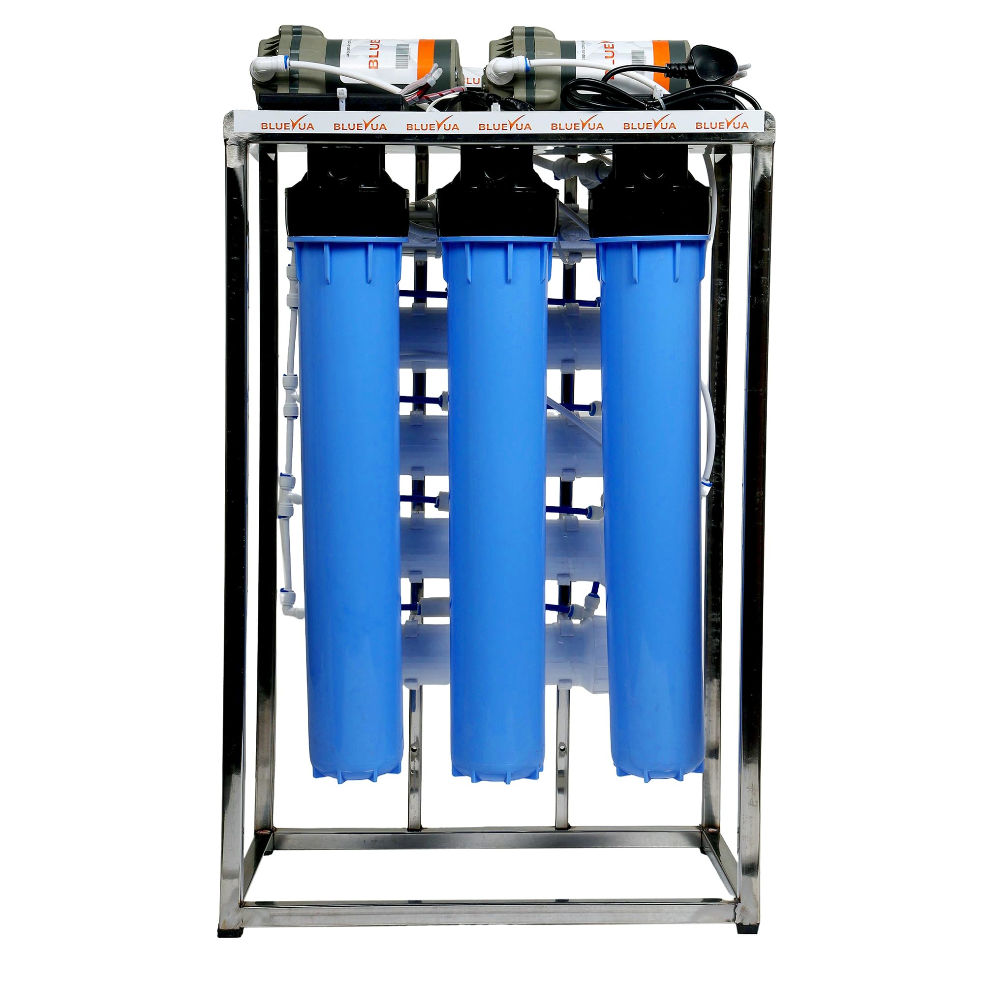 Bluevua 50 LPH Commercial RO + UV Water Purifier Plant With TDS Adjuster 50 Litre Blue Stainless Steel Full Automatic With TDS Adjuster-image-48