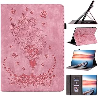 Funda para iPad Mini 7 (2024), diseño de mariposa y flor, a prueba de golpes, soporte magnético, funda protectora de cuero de primera calidad con ranuras para tarjetas para iPad Mini 7 (2024), color