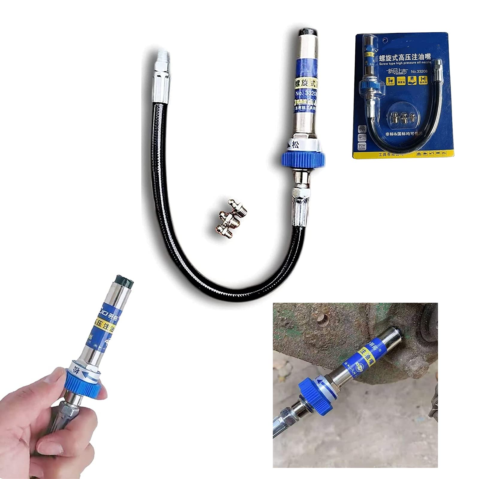 Buy High Pressure Grease Coupler, Lock Clamp Type Grease Nozzles,Quick