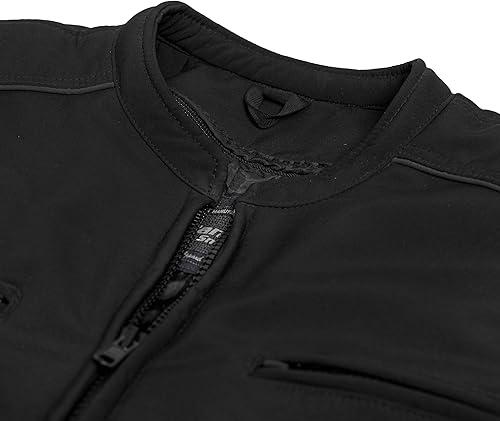 Miniatura 4 de Daniel Smart - Chaqueta textil para hombre, chaqueta de motocicleta con diseño de ribetes reflectantes, panel trasero de acción y múltiples bolsillos