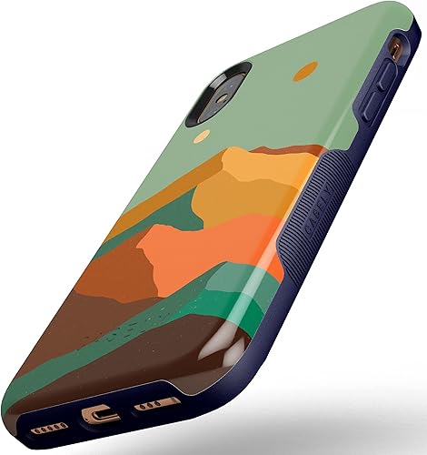 Miniatura 7 de Casely Funda para iPhone XXS  Endless Peaks  Funda de montaña con bloques de color