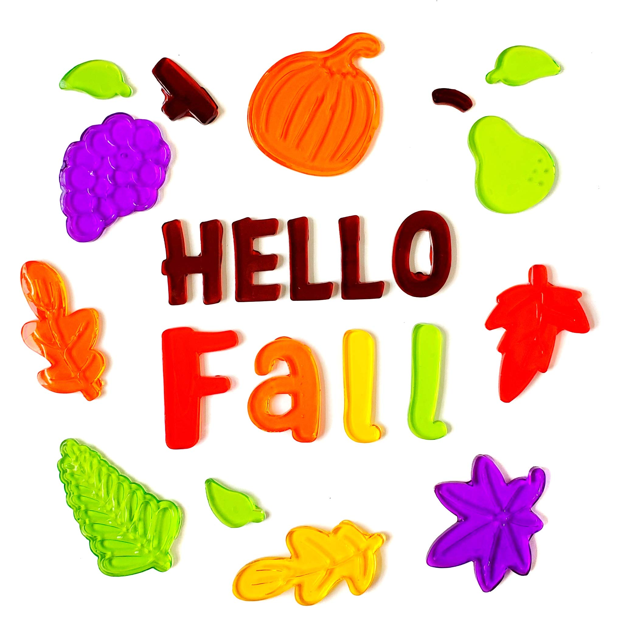 🍁 18 Decoraciones Adhesivas De Gel Para Ventanas | Pavos, Hojas Y Calabazas | Acción De Gracias Y Otoño | Fáciles De Pegar Y Quitar