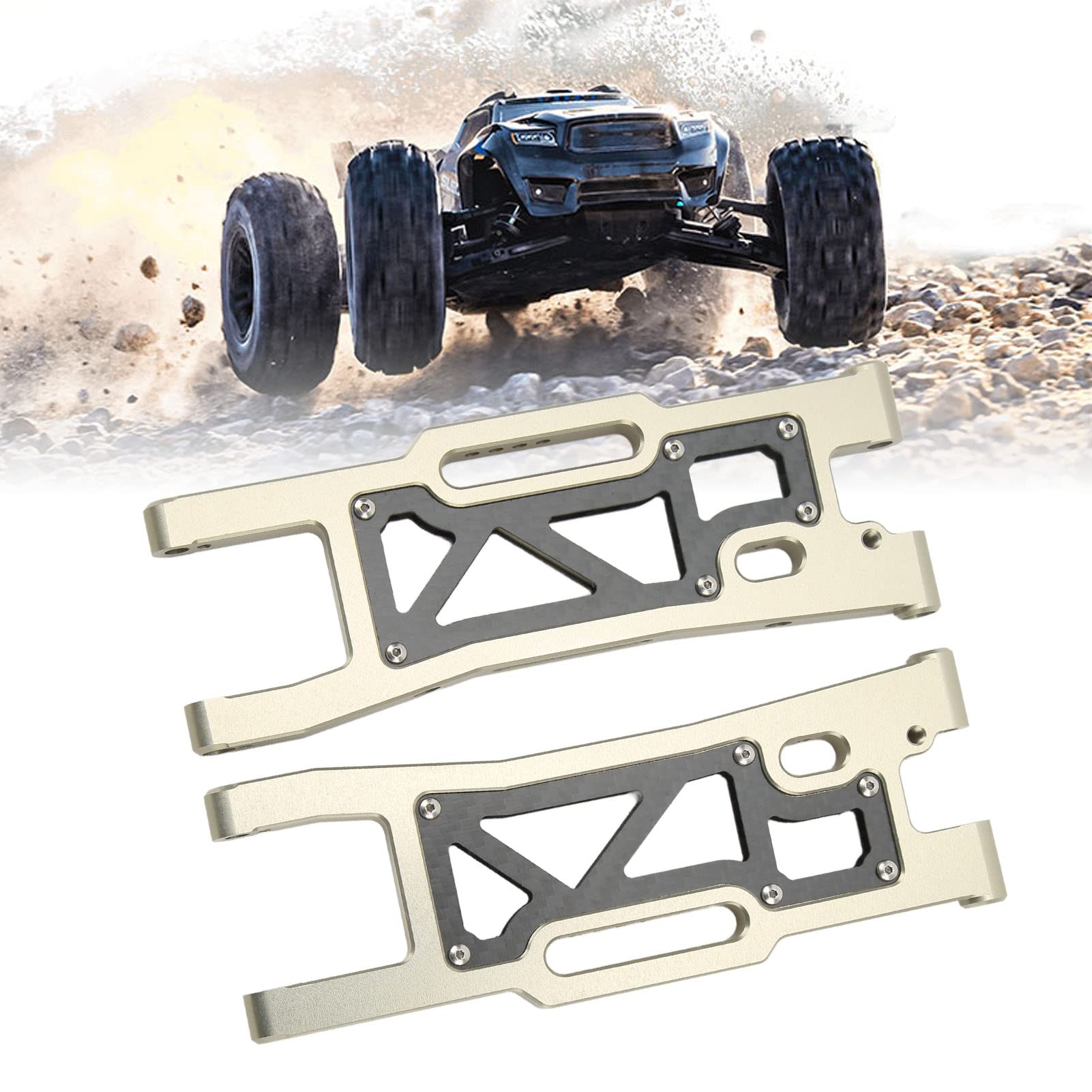 WW 2 szt. RC przednie ramię wahadłowe o wysokiej wytrzymałości amortyzacja ramię zawieszenia dla Traxxas Sledge 1/8 Truck 95076 4 EEE (Koloru)