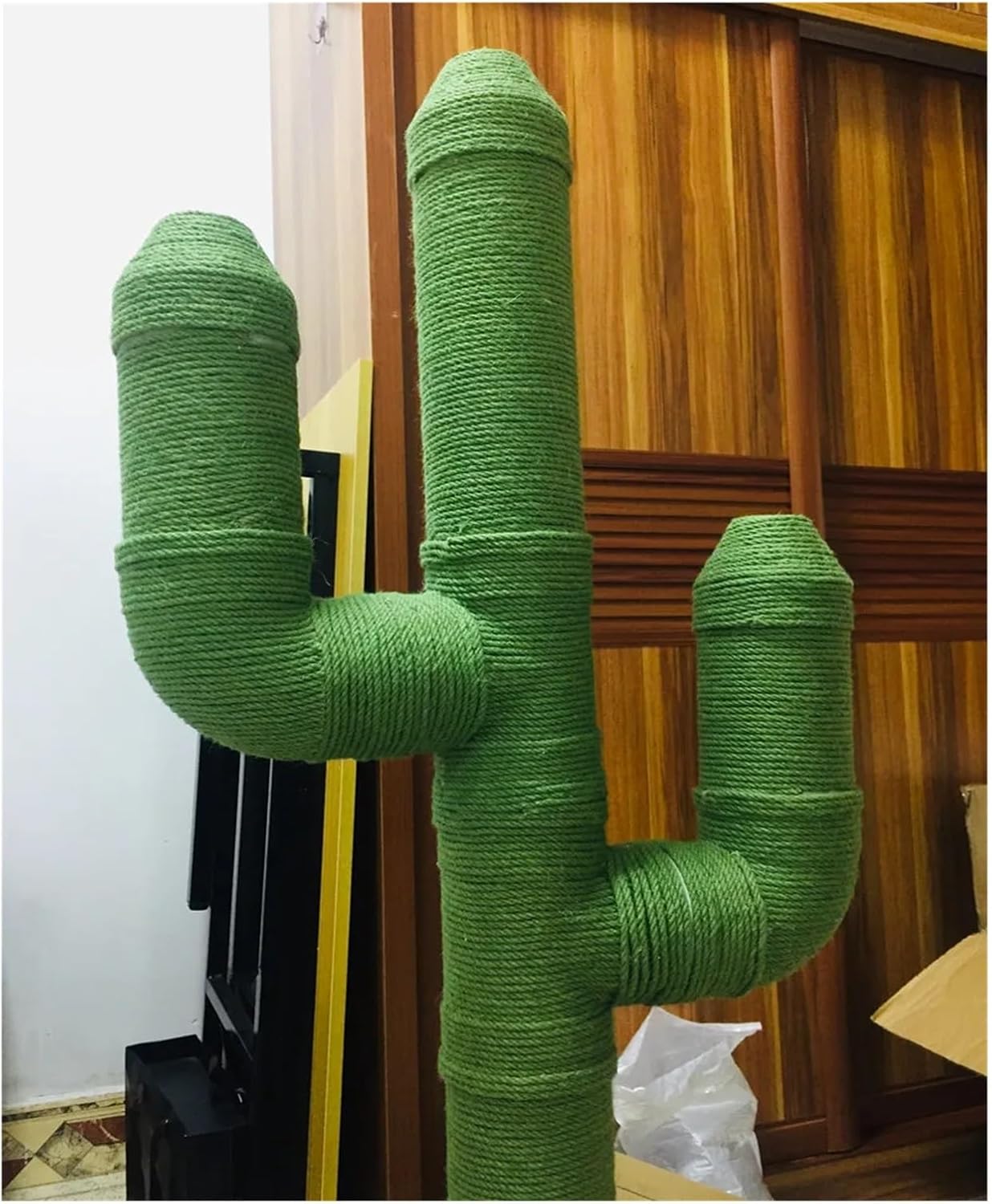 Handmade sisal Rope cat Scratching Post, Homemade sisal Climbing Frame, cat Scratching Post, Tree, Color, 6mm, 8mm Thick(White 4mmx30m)