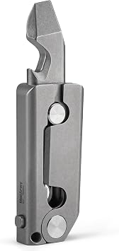MecArmy RL3 Titanium EDC Pry Bar Compact Smooth-Action Pocket Multitool with Bottle Opener, One-Click Lock & Fidget Gear, CNC-Cut Keychain Utility for Everyday Carry, Mens Outdoor Use Titanium