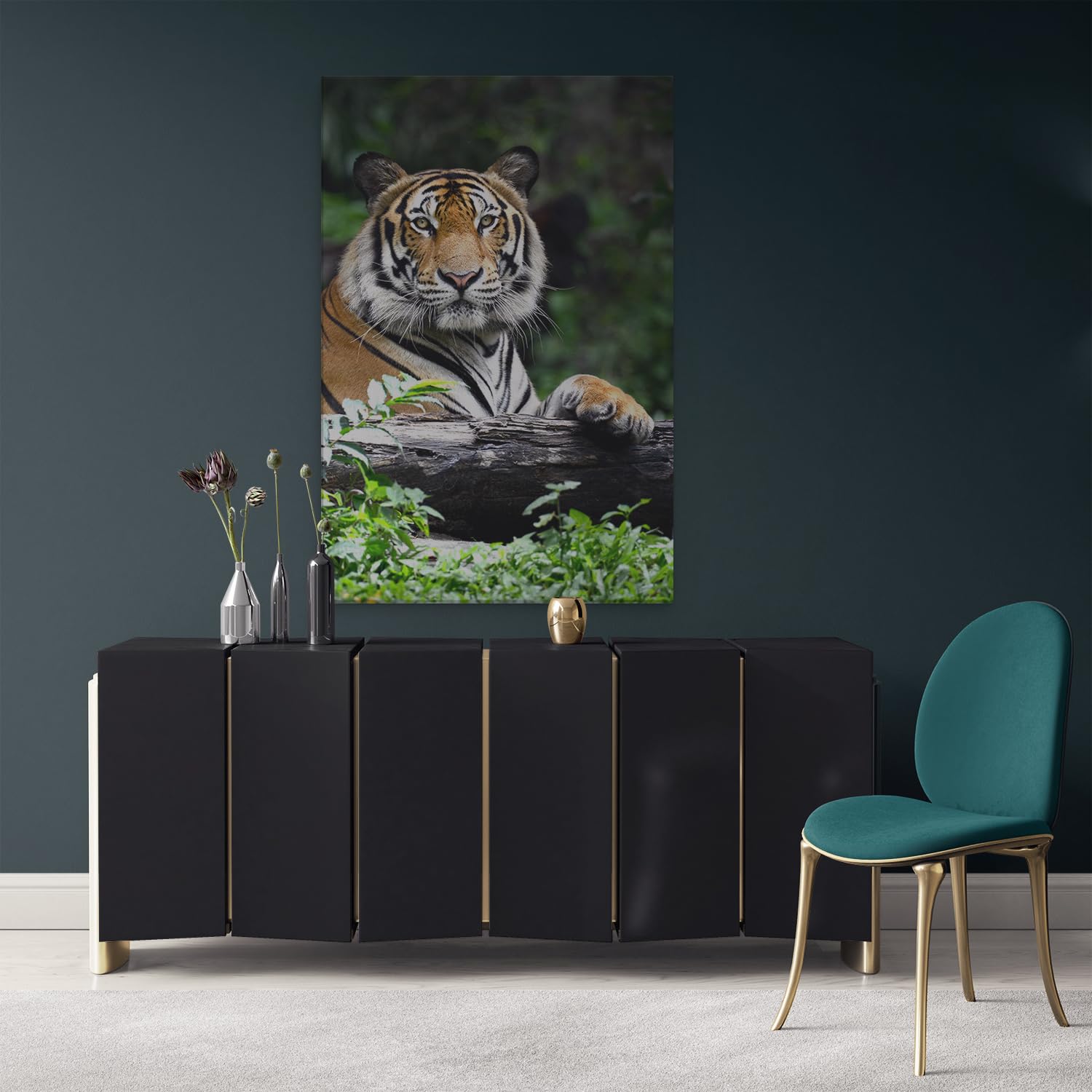Artaza Cuadros Decoración Salón Modernos Tigre - 80x120 cm - Grande - Cuadros Animales - Decoración Pared - Lienzos - Selva