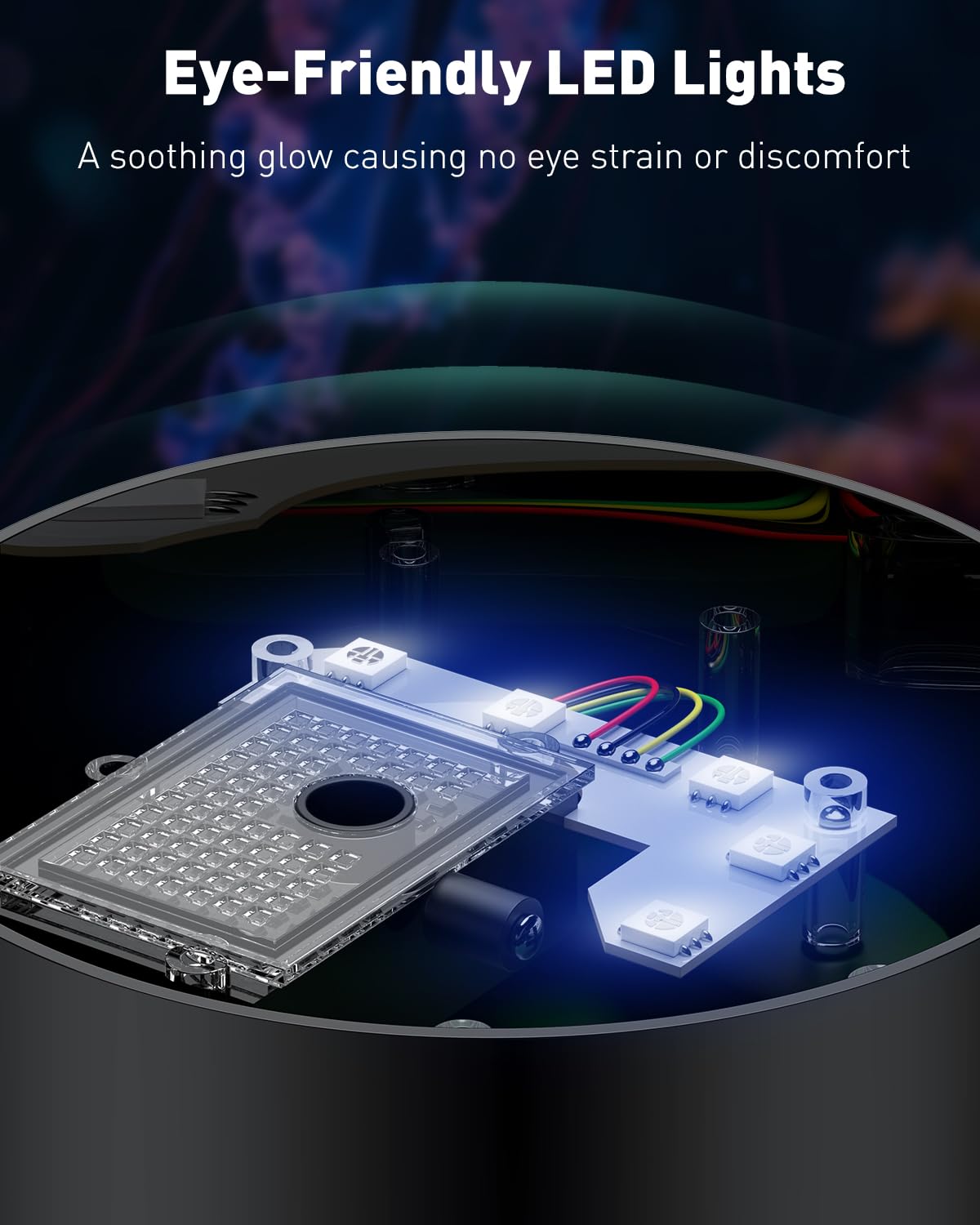 Lampe Méduse LED USB-C – Veilleuse D'Ambiance 17 Couleurs, 4 Modes (Batteries Non Incluses)
