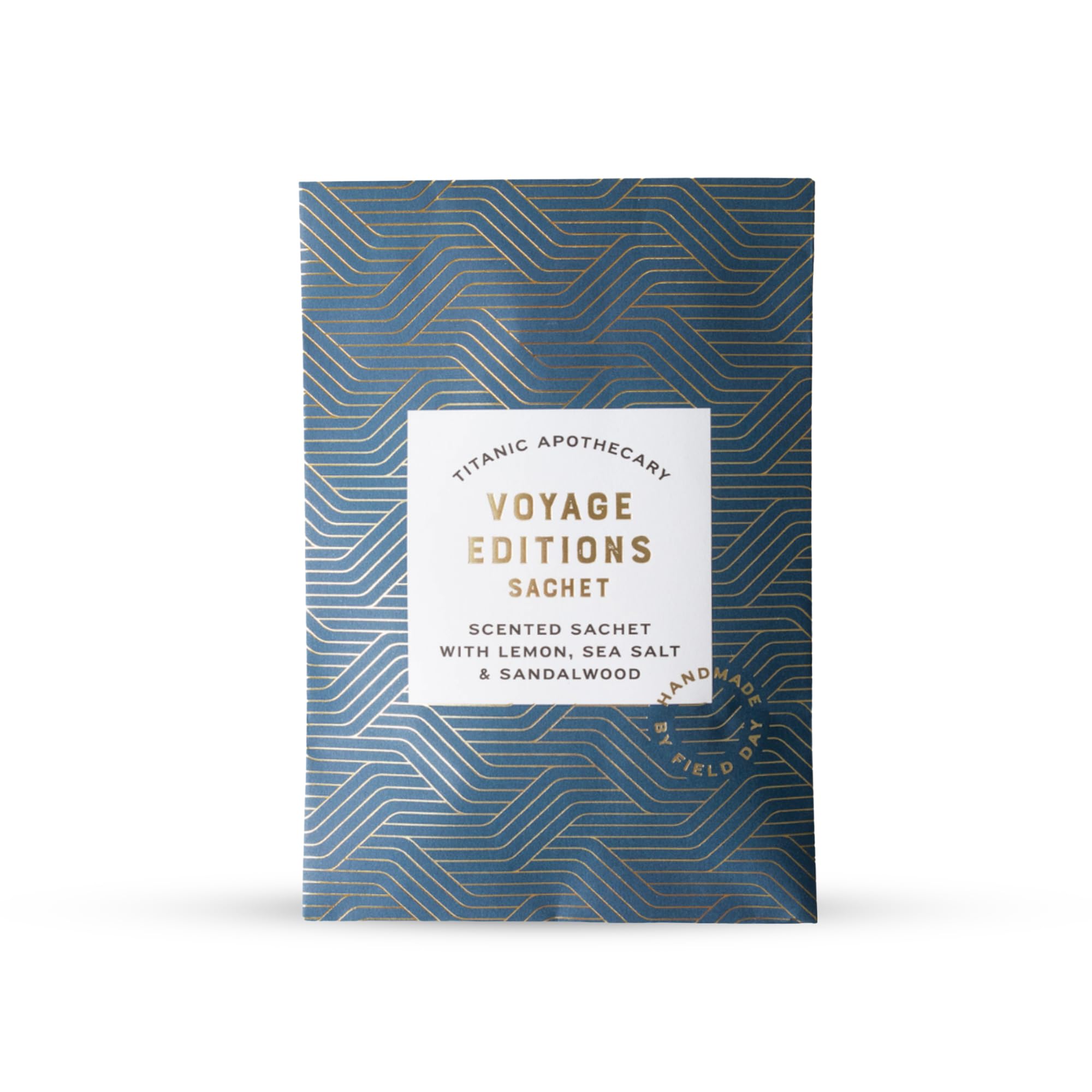 Field Day - Titanic Sea Salt Scented Sachet - Drawer & Wardrobe Freshener - Vegan & Cruelty Free - Lemon, Sea Salt & Sandalwood Fragrance - Air Freshener for Bedroom, Bathroom, Storage or Car