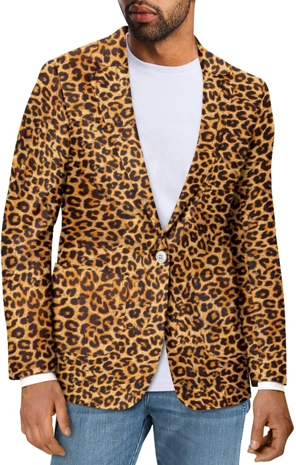 TOADDITDO Men's Blazer Casual Sport Coat Tuxedo Jacket for Wedding Party Prom Business