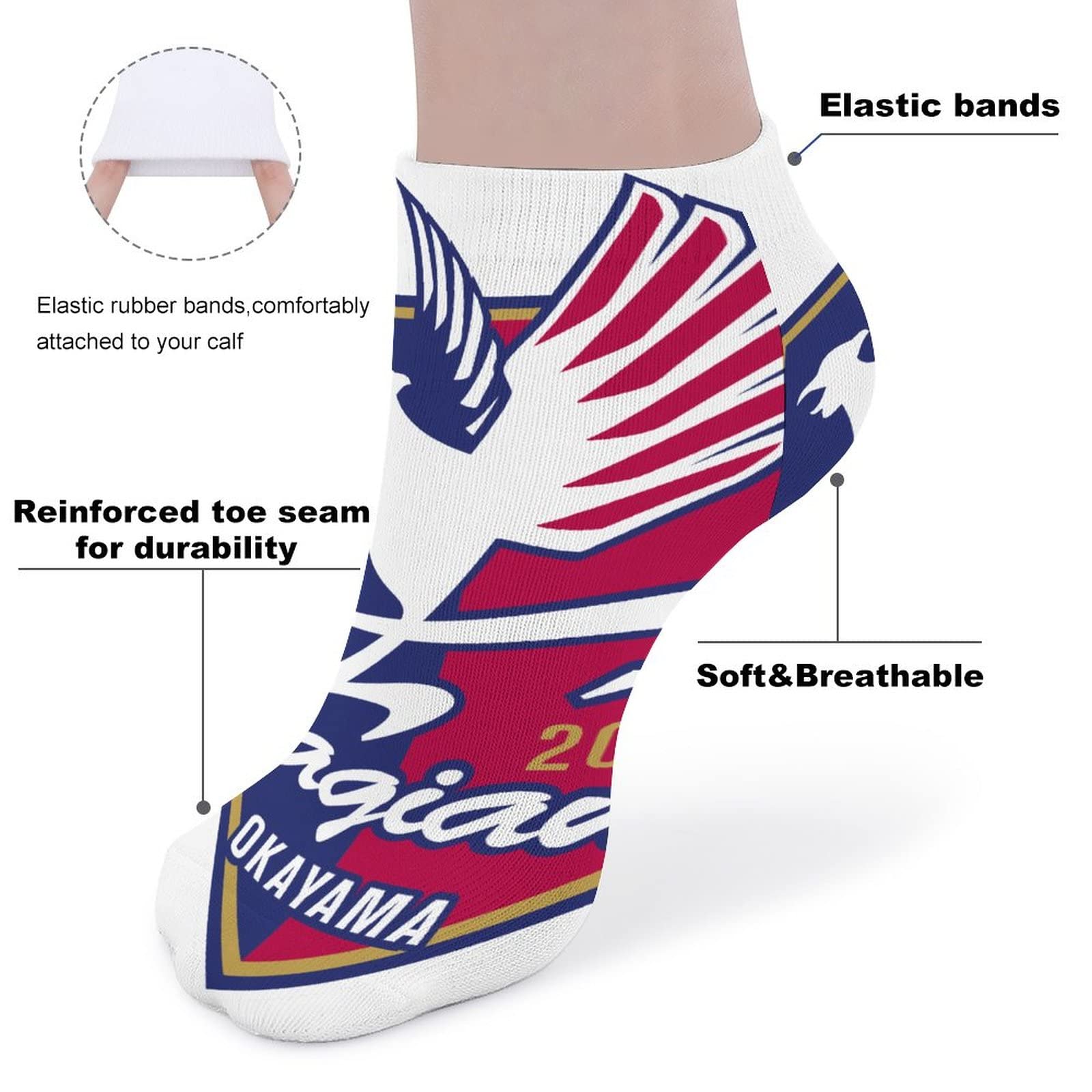 Amazon.co.jp: ファジアーノ岡山FC 靴下 スポーツソックス ショート