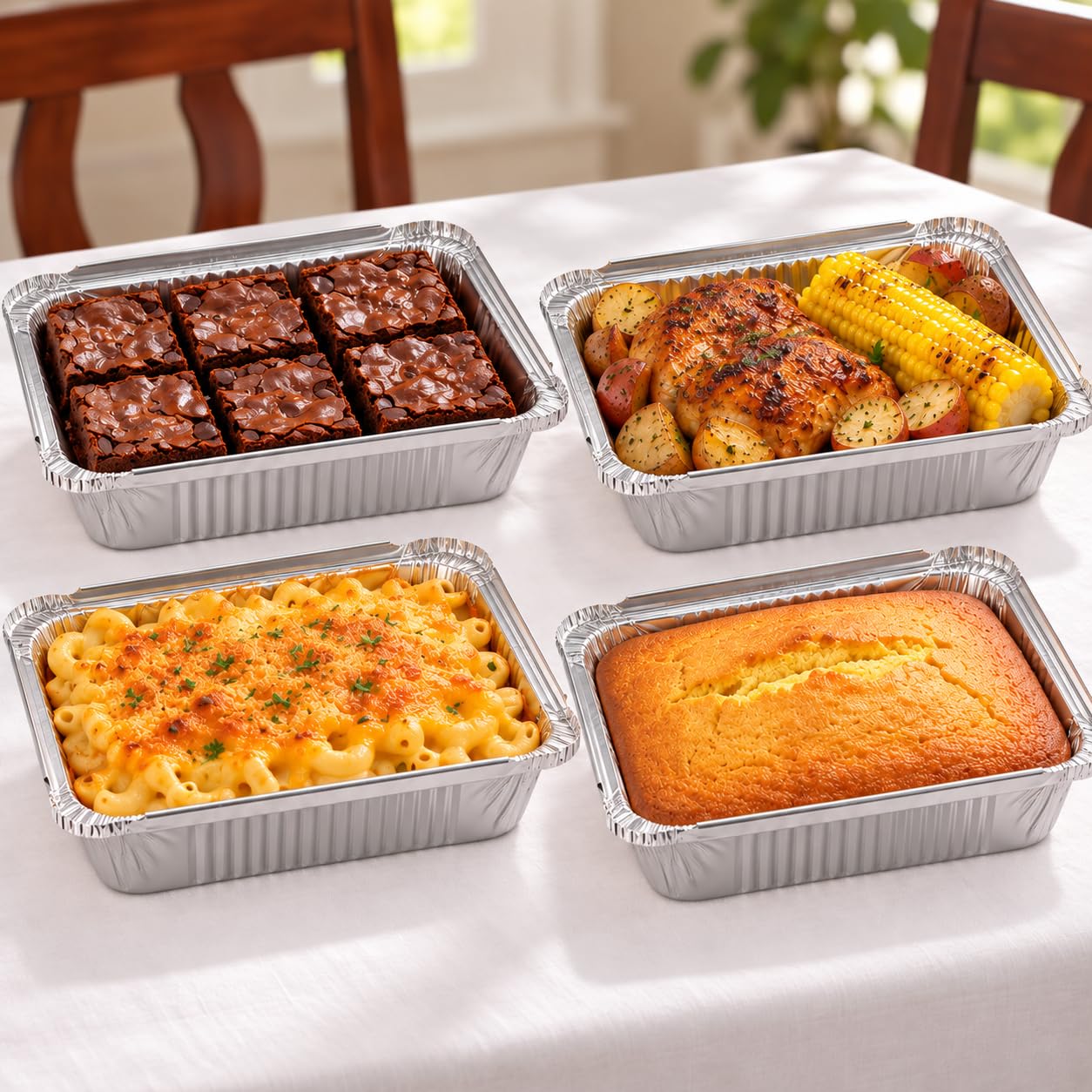 Aluminum Pans with Lids - 50 Pack -5