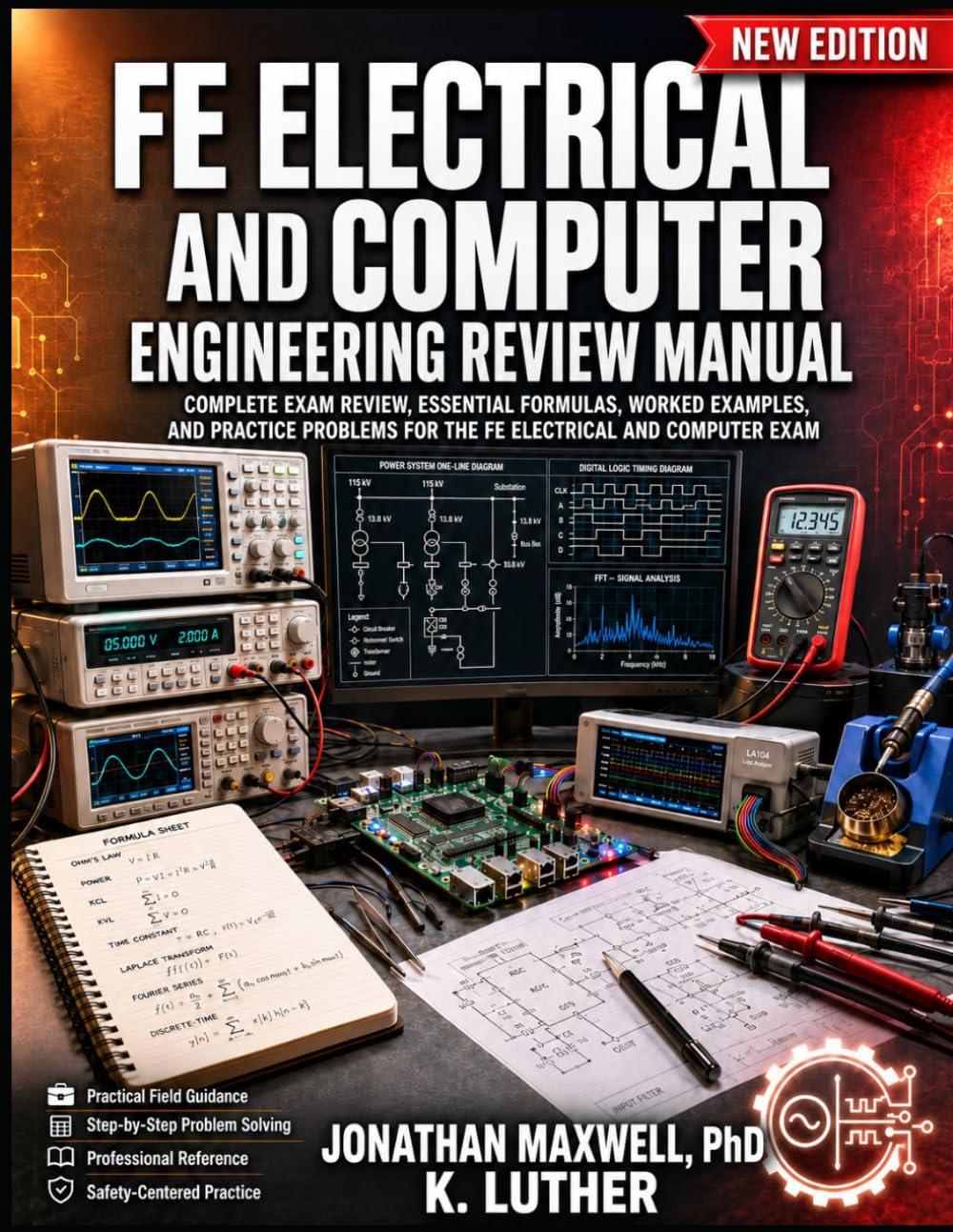 FE ELECTRICAL AND COMPUTER ENGINEERING EXAM PREP MANUAL: CORE CONCEPTS, ENGINEERING MATHEMATICS, CIRCUIT ANALYSIS, COMPUTER SYSTEMS, WORKED SOLUTIONS, AND PRACTICE QUESTIONS