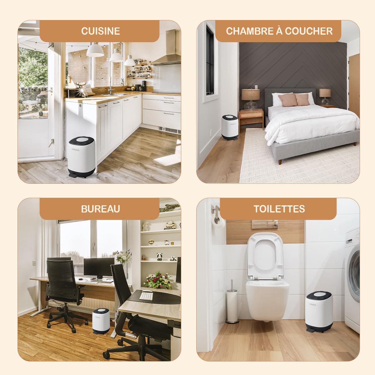 Twinky Poubelle à Couches Bébé sans Cassette avec Couvercle Compact