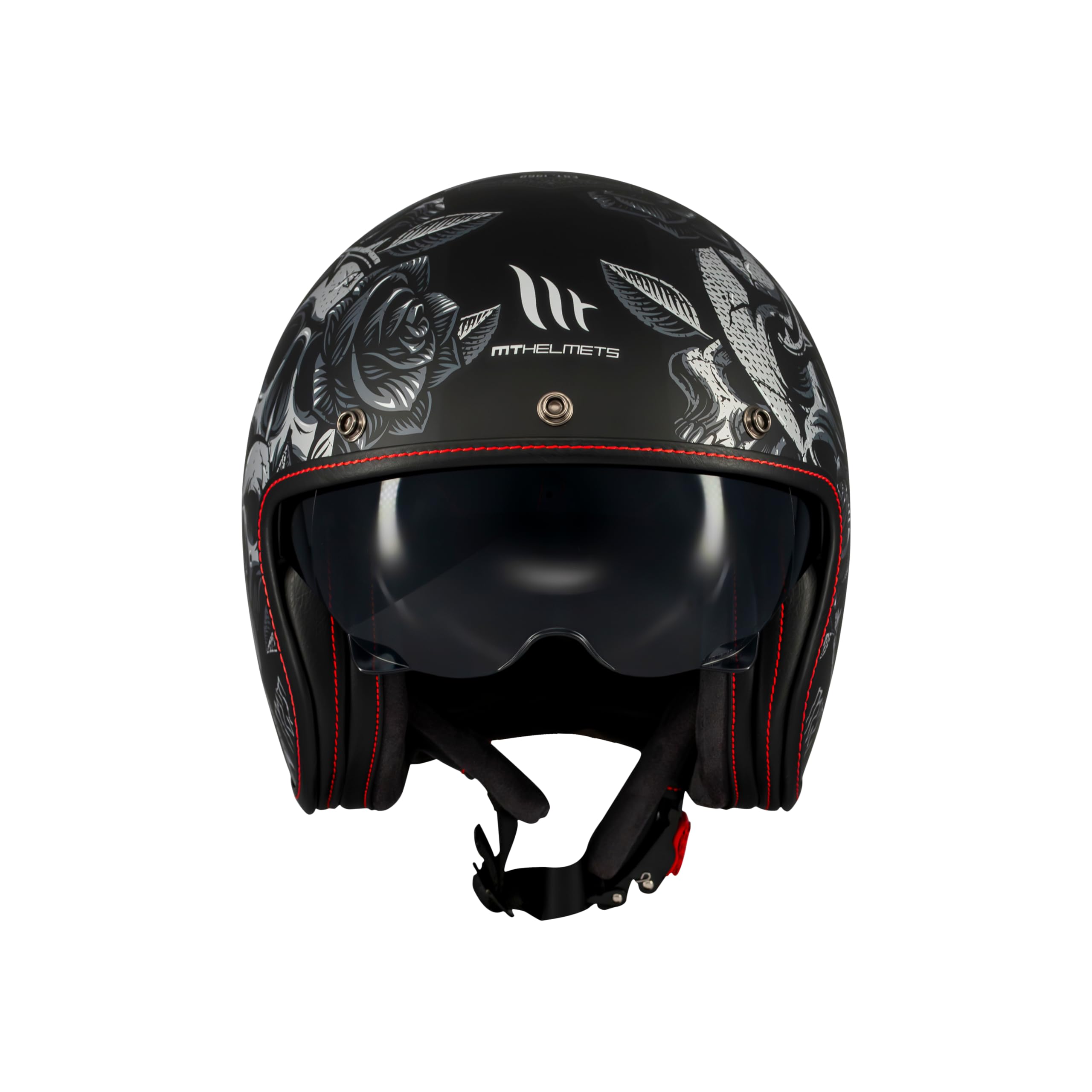 MT Helmets Le Mans 2 SV – Casco Moto Jet Vintage con Detalles en Cuero, Visor Solar Retráctil Full Vision, Interior Lavable y Calota HIRP | Homologado ECE 22.06 & DOT