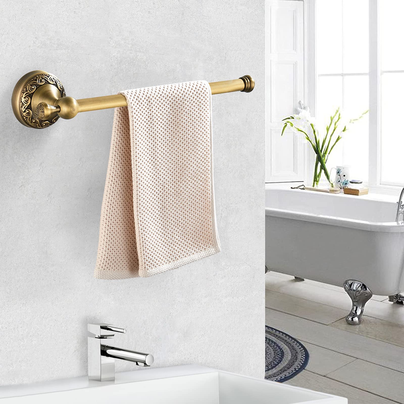 Porte-serviettes de salle de bain à trois niveaux, porte-serviettes de