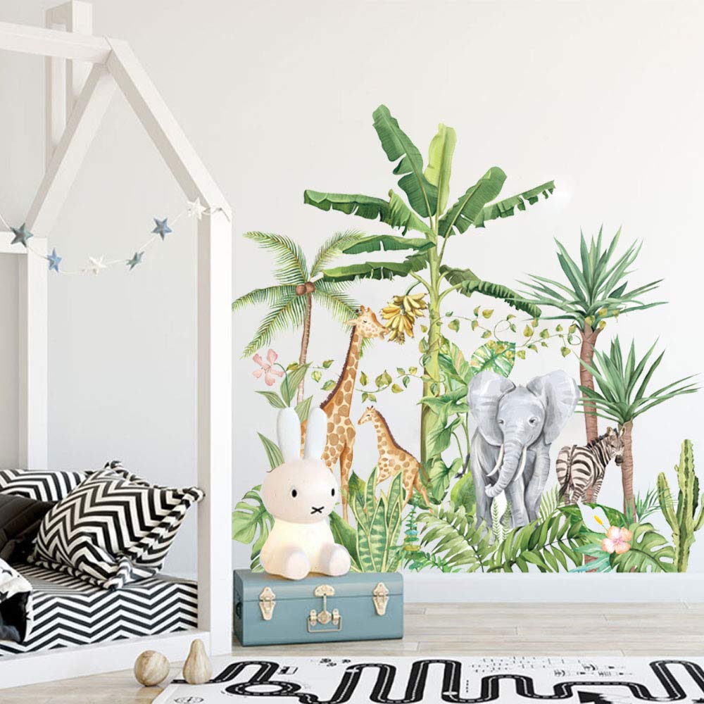 Jungle Animal Wall Decals Safari Animals Wall Stickers Tropical