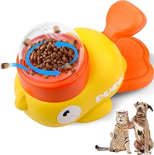 Vibbang Duck Shape Interactive Feeder, Dog Slow Feeder Toy, 2 in 1 Slow Feeder Dog Intelligence Toy, Duck Dog Treat Food Dispenser, Reduces Bloating, Prevents Swallowing Discomfort product image