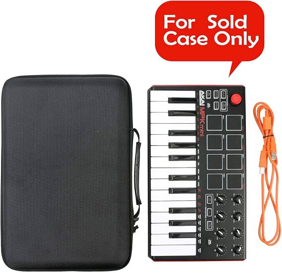 Khanka Hard Travel Case Replacement for Akai Professional MPK Mini MKII 25-Key USB MIDI Controller