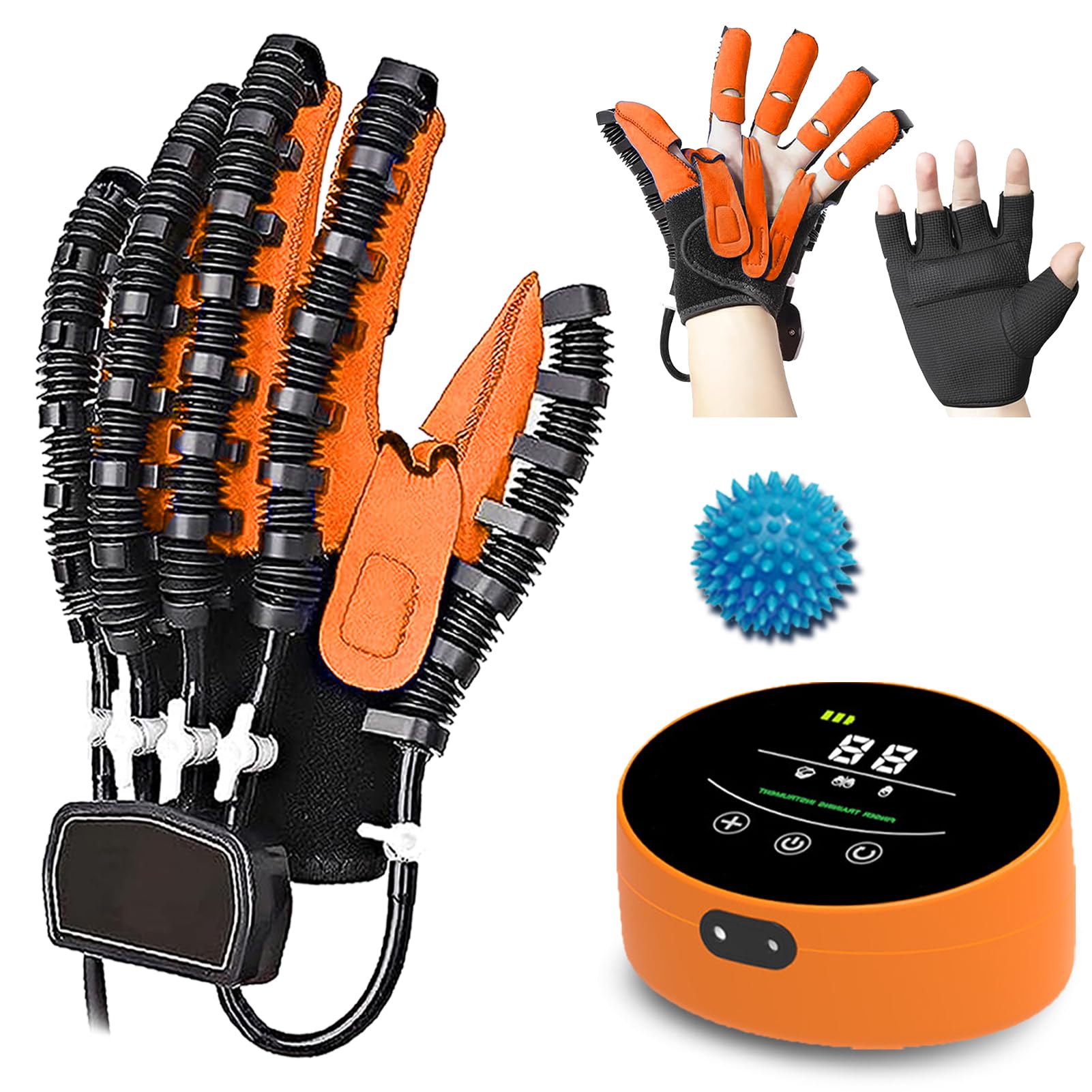 Funkcja ręki, rehabilitacyjne, roboty, do rekonwalescencji, samokształcące się porażenie połowiczne, udar, zapalenie stawów, palec, robot, rękawice rehabilitacyjne, do prostowania palców, osłona