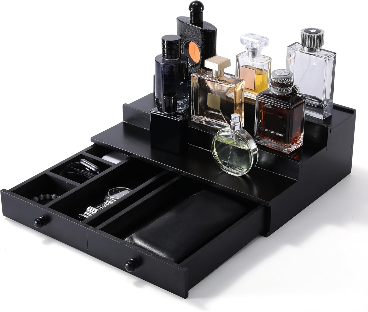 Boulphia Cologne Organizer for Men, 3Tier Cologne Stand
