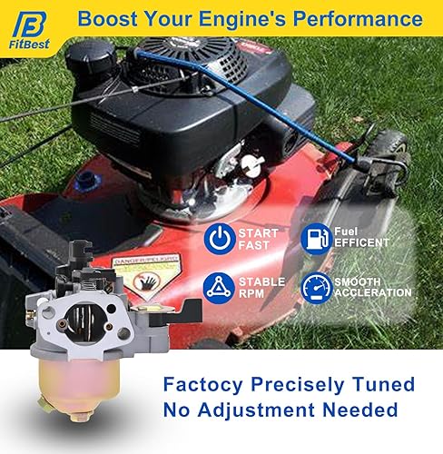 Miniatura 3 de FitBest Carburador GXV160 para Honda HR194 HR195 HR214 HR215 HR216 Sustituye al Motor Motor de Cortacésped 16100-ZE6-W01